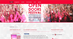 Desktop Screenshot of open-doors-festival.de